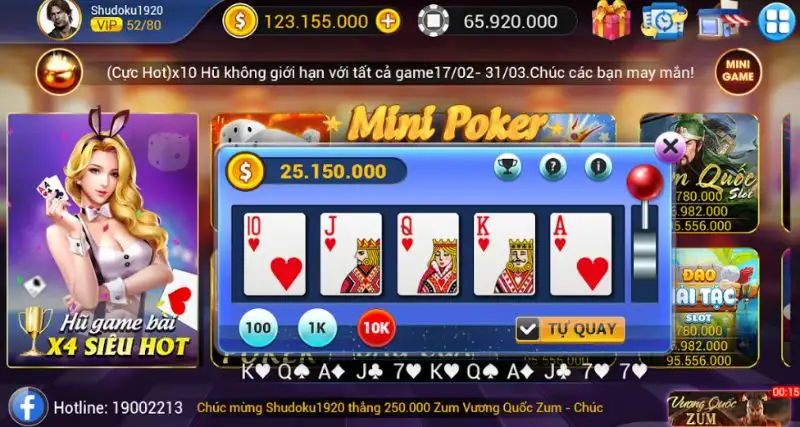 Tìm hiểu cách chơi Mini Poker như chuyên gia trên cổng game Gemwin