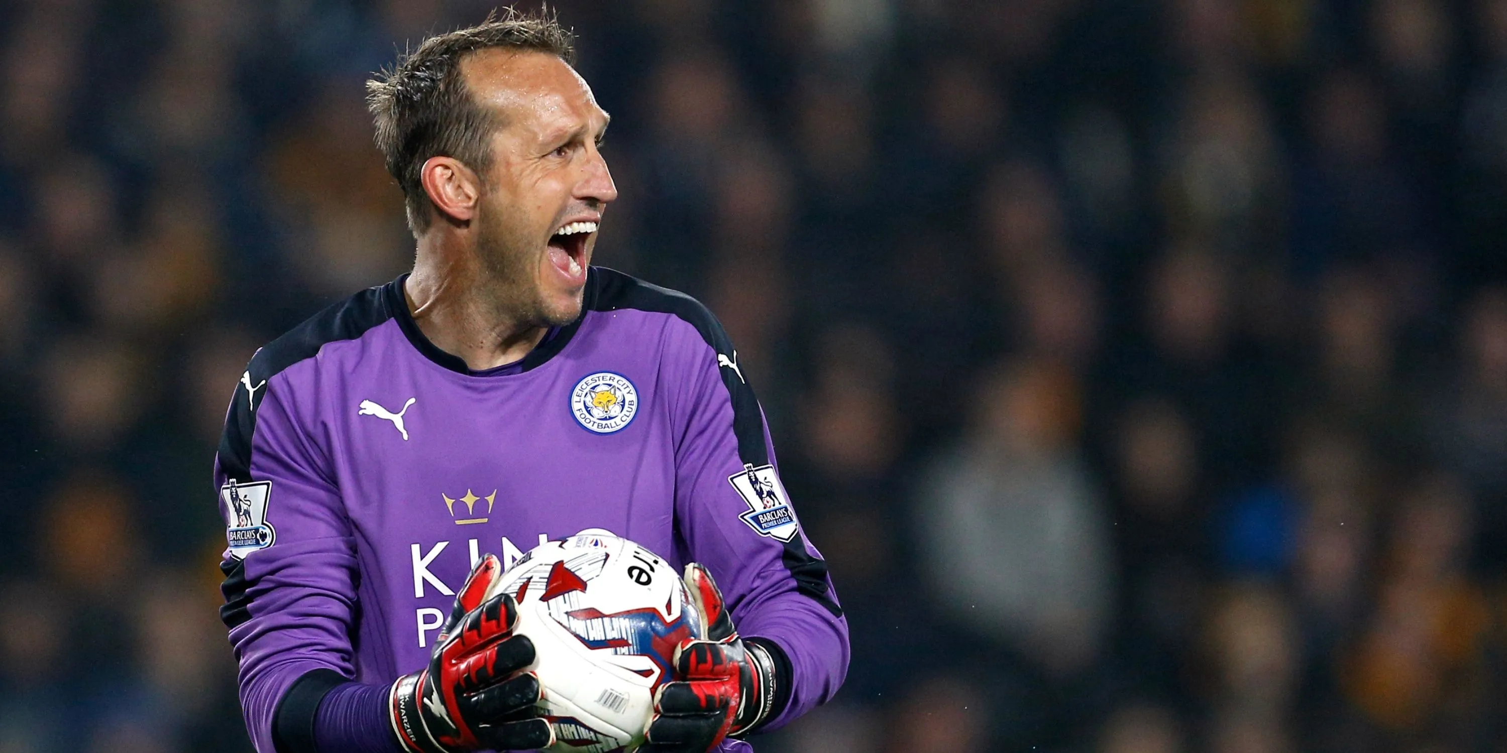 Thủ môn Mark Schwarzer của Fulham hét lên chỉ đạo đồng đội trong trận đấu Premier League