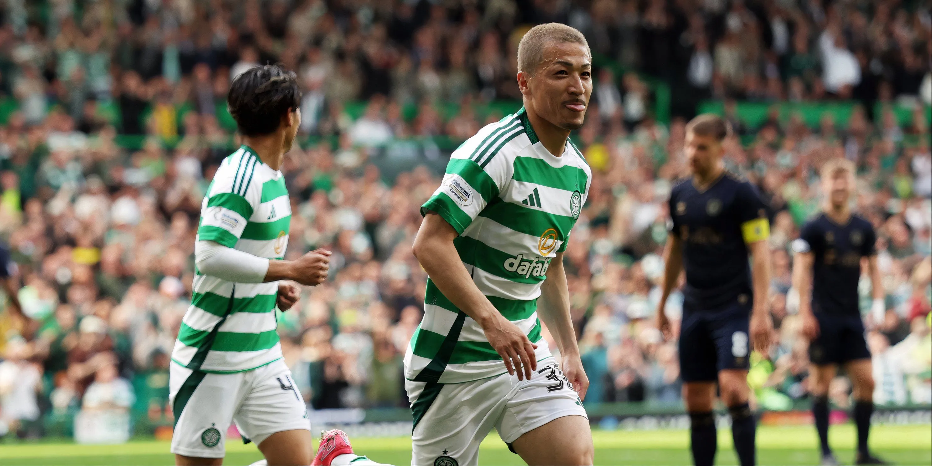 Daizen Maeda thi đấu cho Celtic ở giải Ngoại hạng Scotland