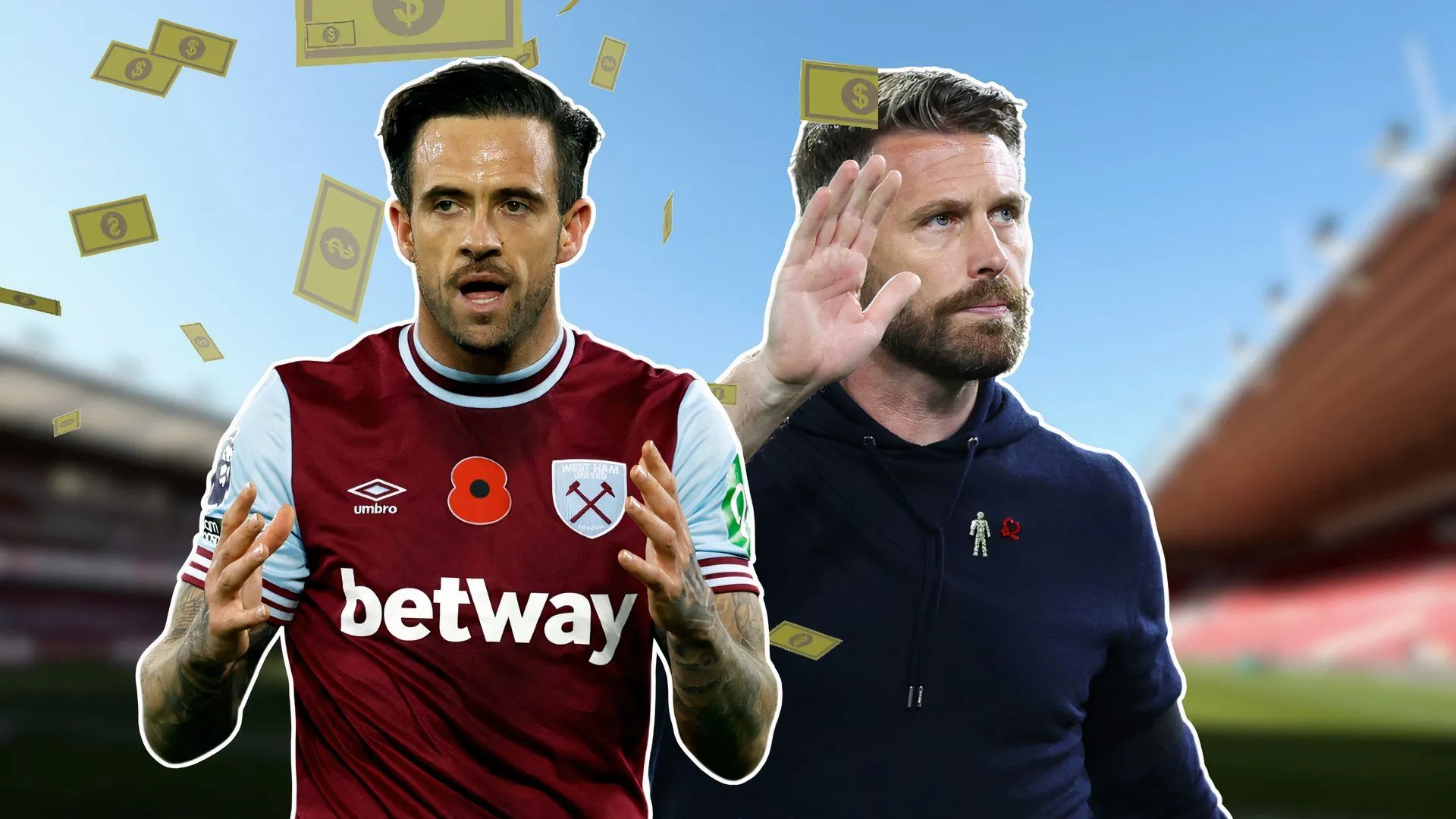 Tiền đạo Danny Ings và HLV Rob Edwards của Middlesbrough, người sẽ quyết định tương lai hàng công.